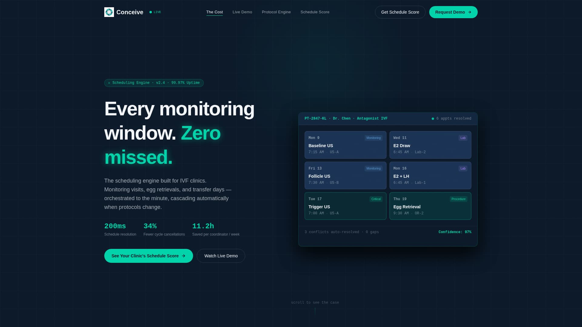 Conceive - Precision Fertility Landing Page Template
