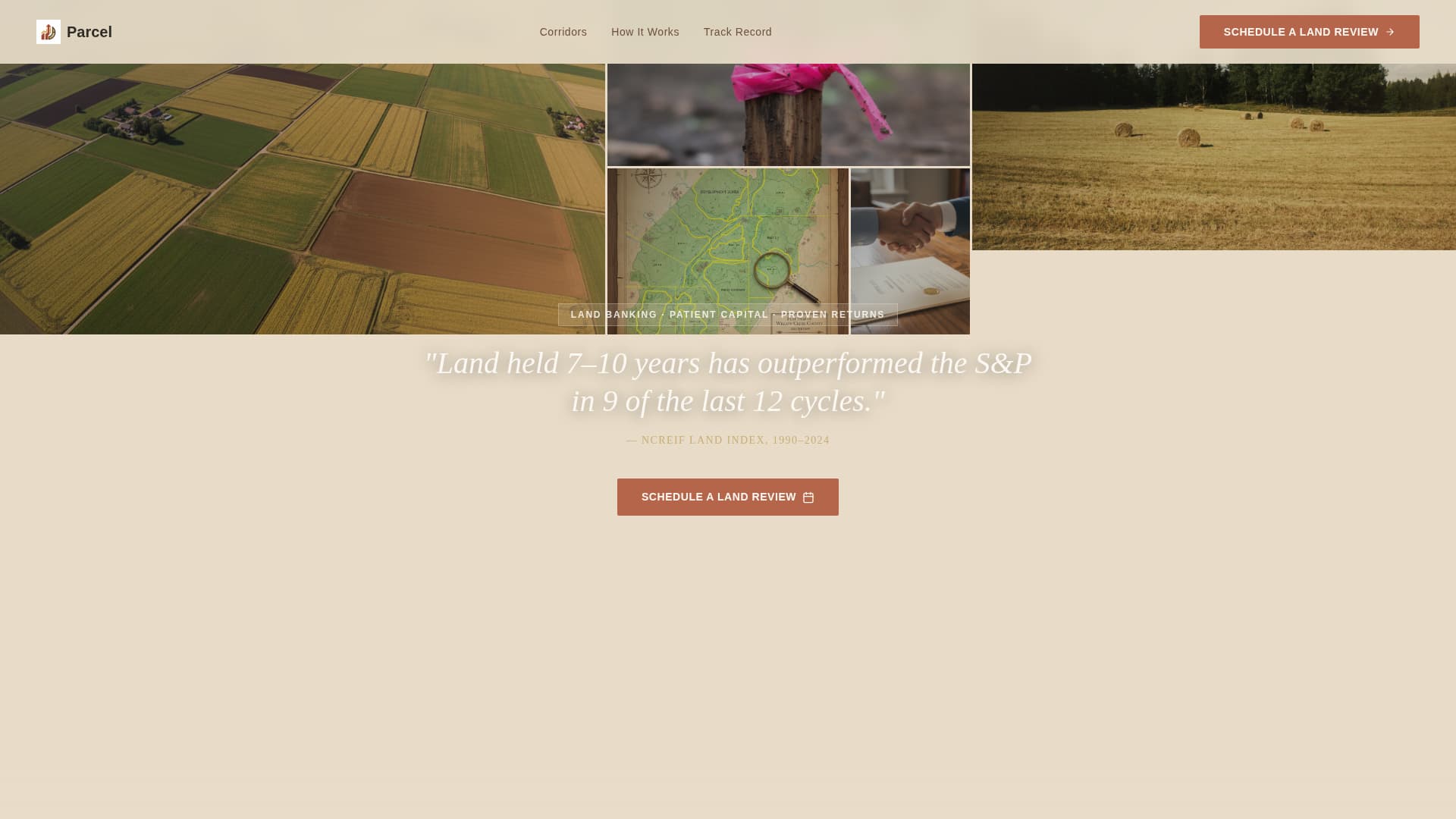 Parcel - Strategic Landbanking Landing Page Template