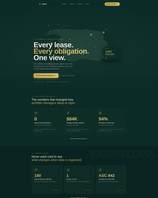 Lease - Precision Portfolio Landing Page Template