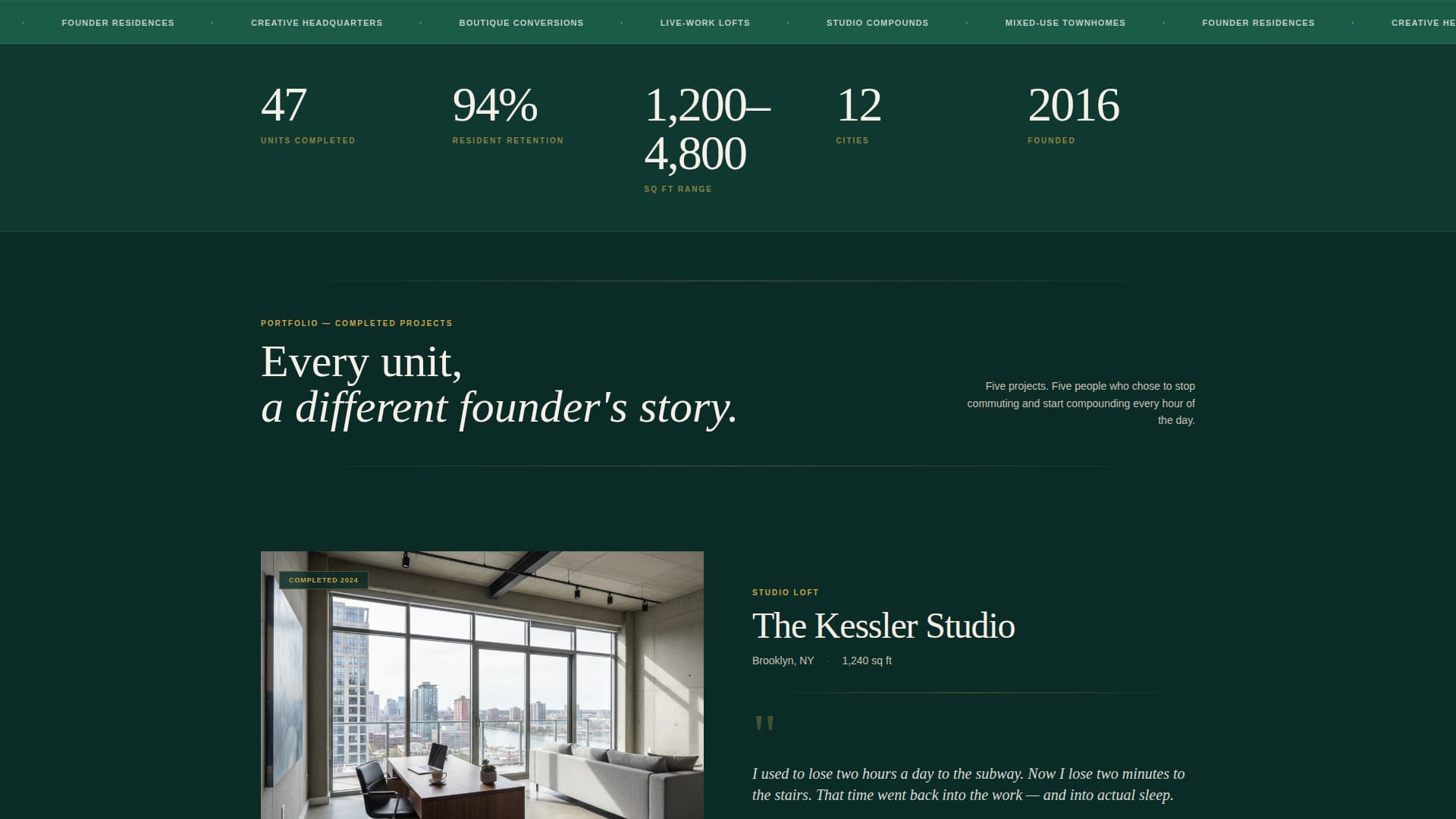 Atrium - Executive Livework Landing Page Template