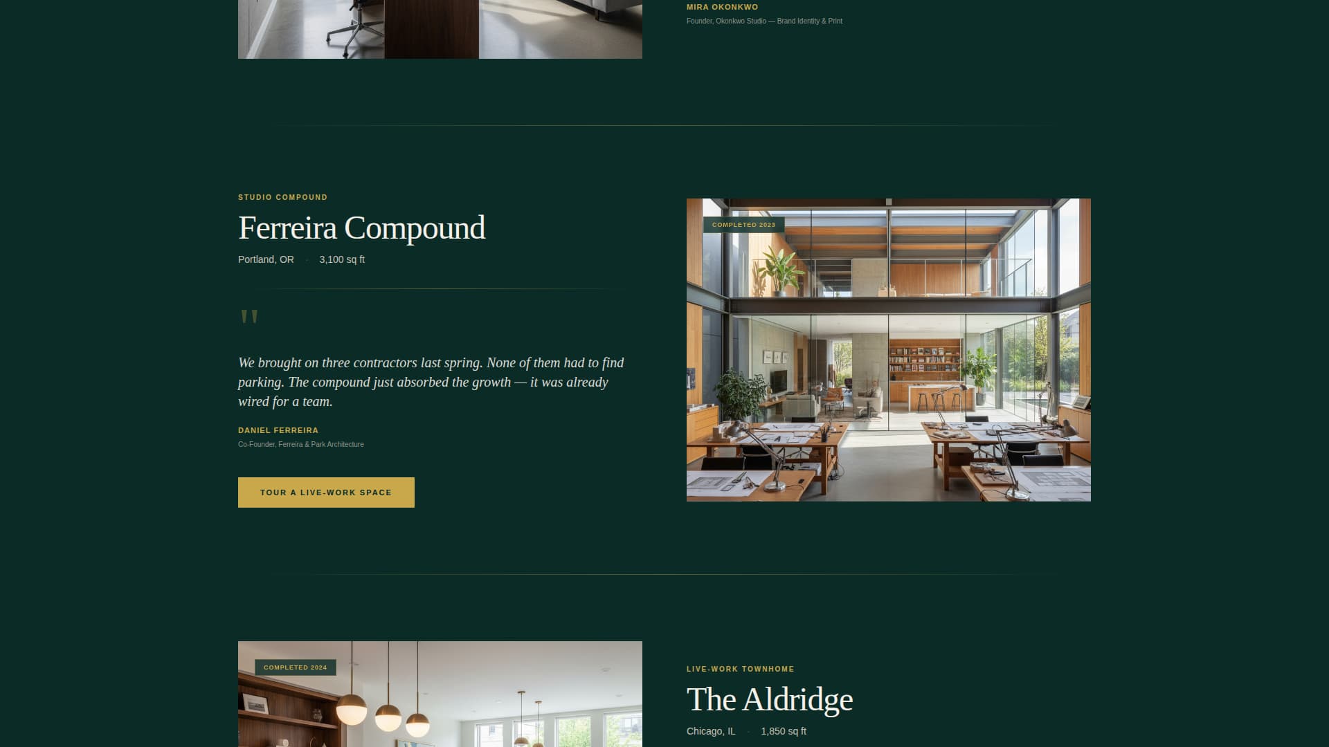 Atrium - Executive Livework Landing Page Template