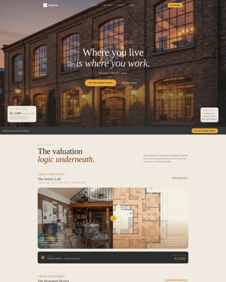 Appraise - Authoritative Livework Landing Page Template