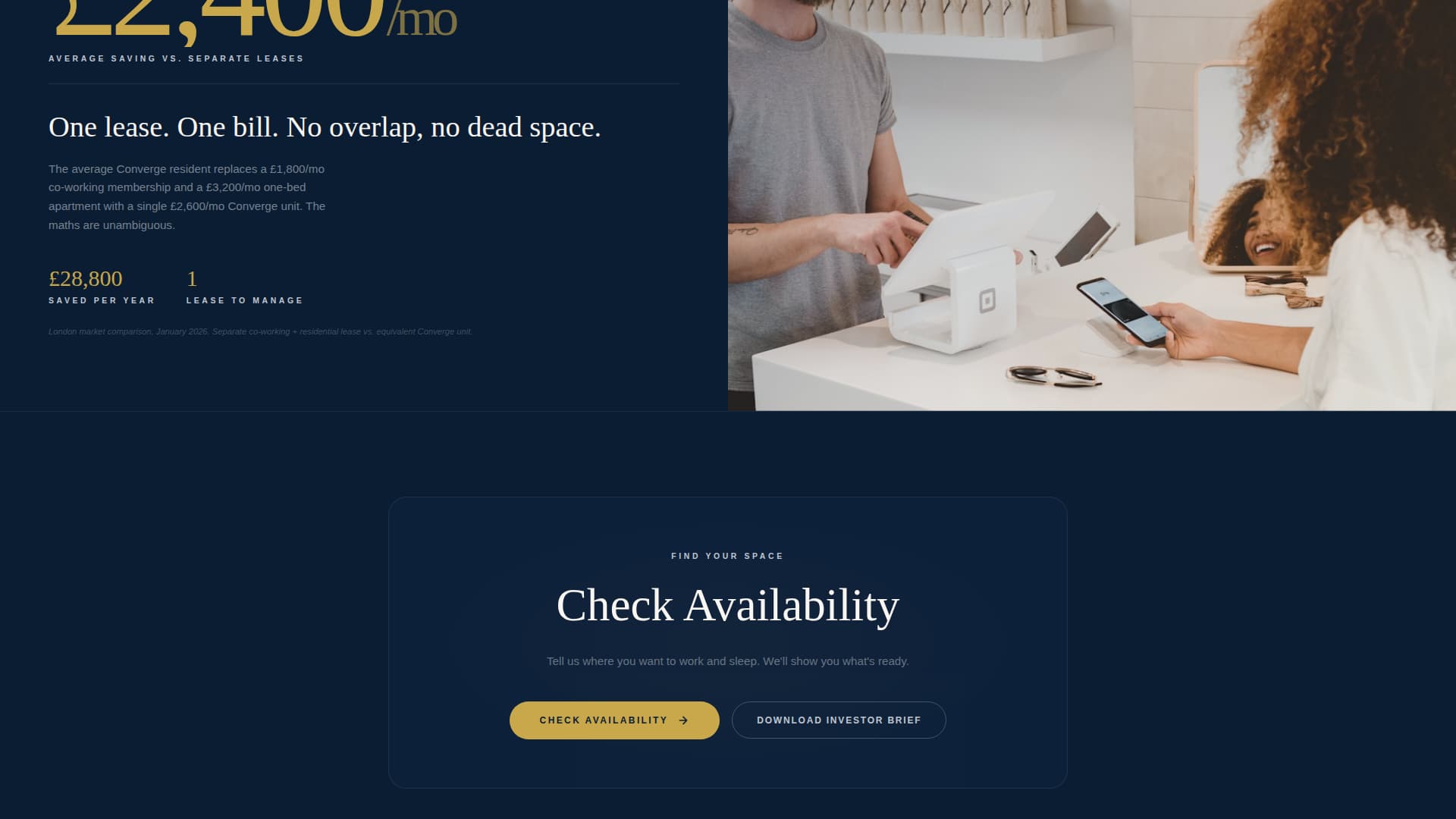 Converge - Executive Livework Landing Page Template