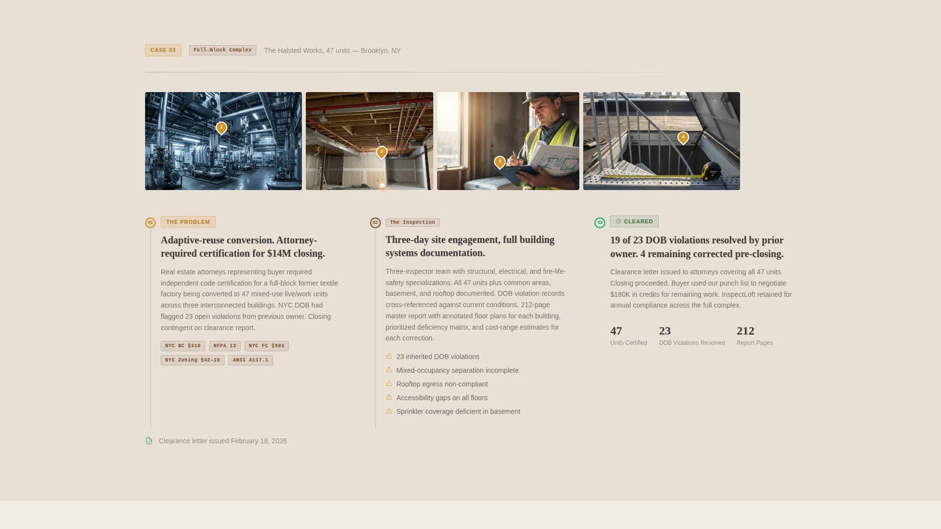 Inspectloft - Precision Livework Landing Page Template