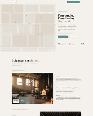 Loft - Curated Livework Landing Page Template