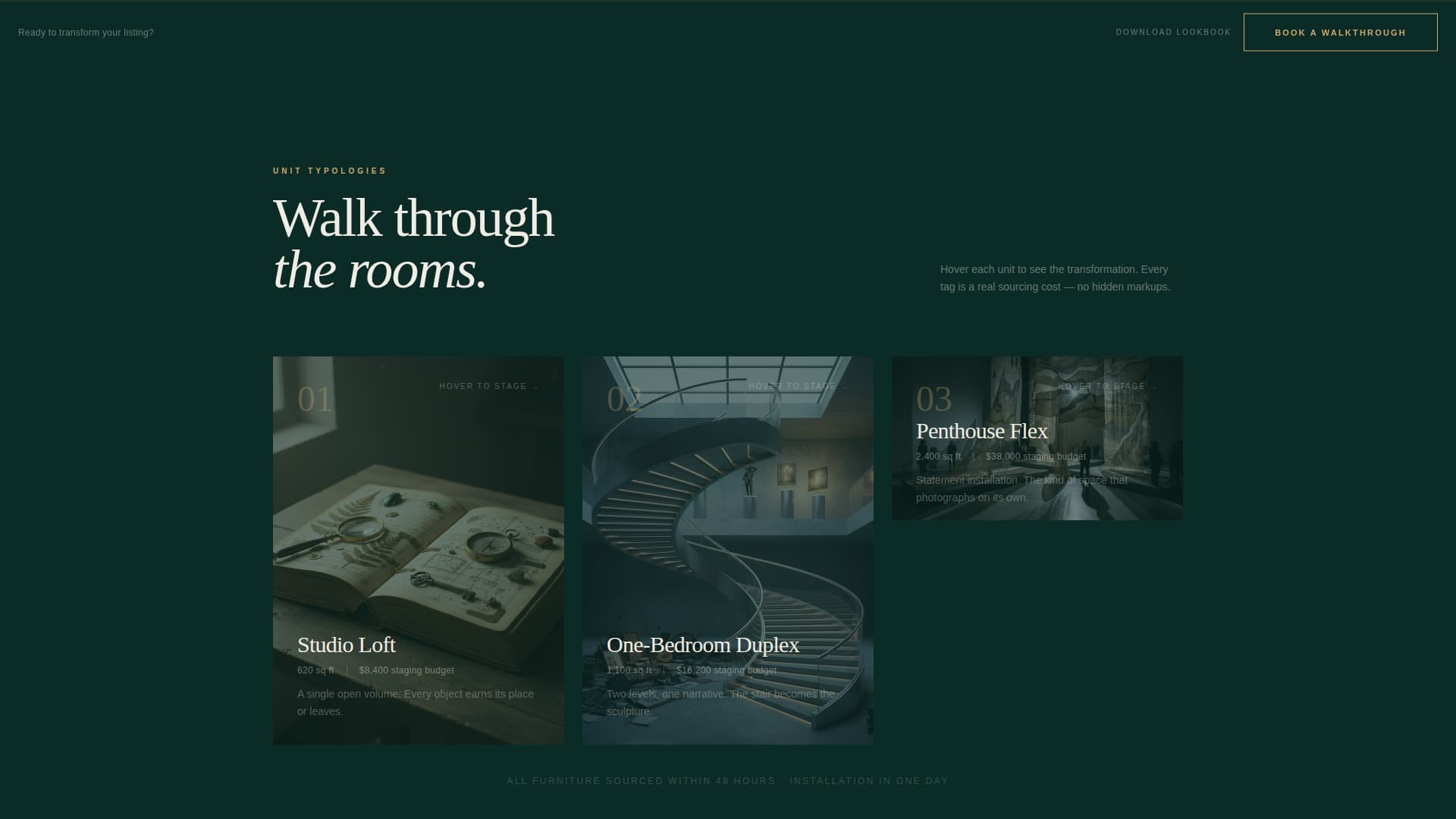 Stage - Immersive Loftstaging Landing Page Template