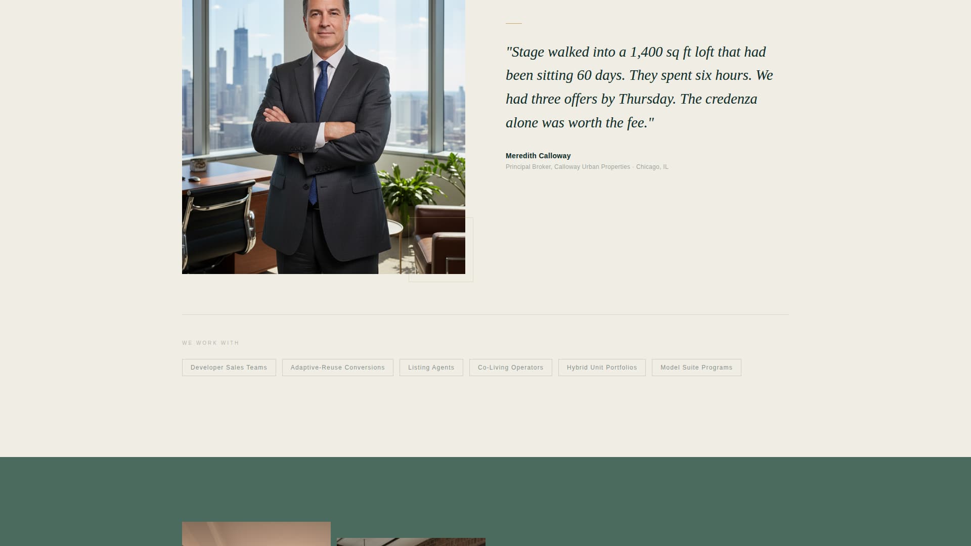 Stage - Immersive Loftstaging Landing Page Template