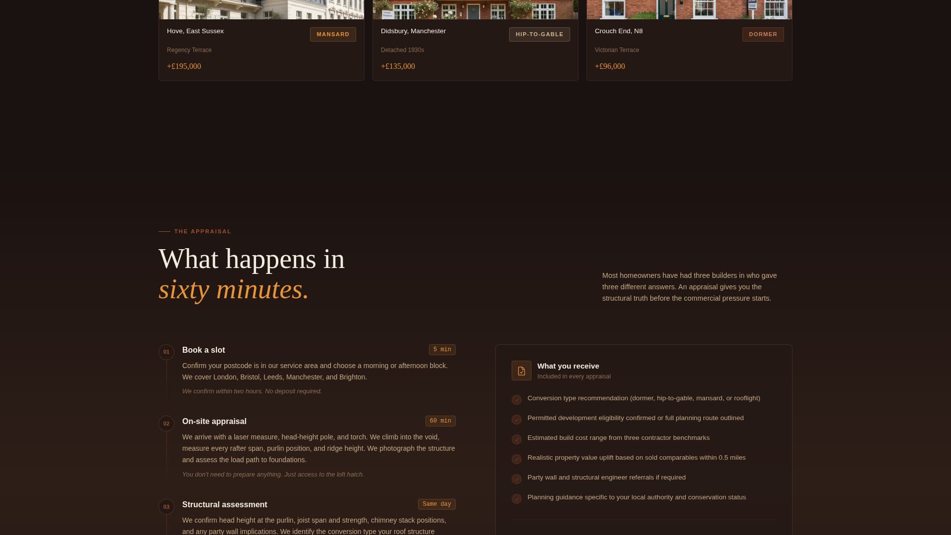 Appraise - Immersive Loftconversion Landing Page Template