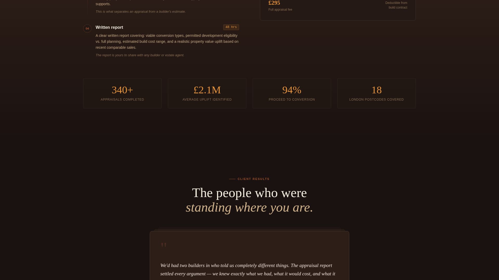 Appraise - Immersive Loftconversion Landing Page Template