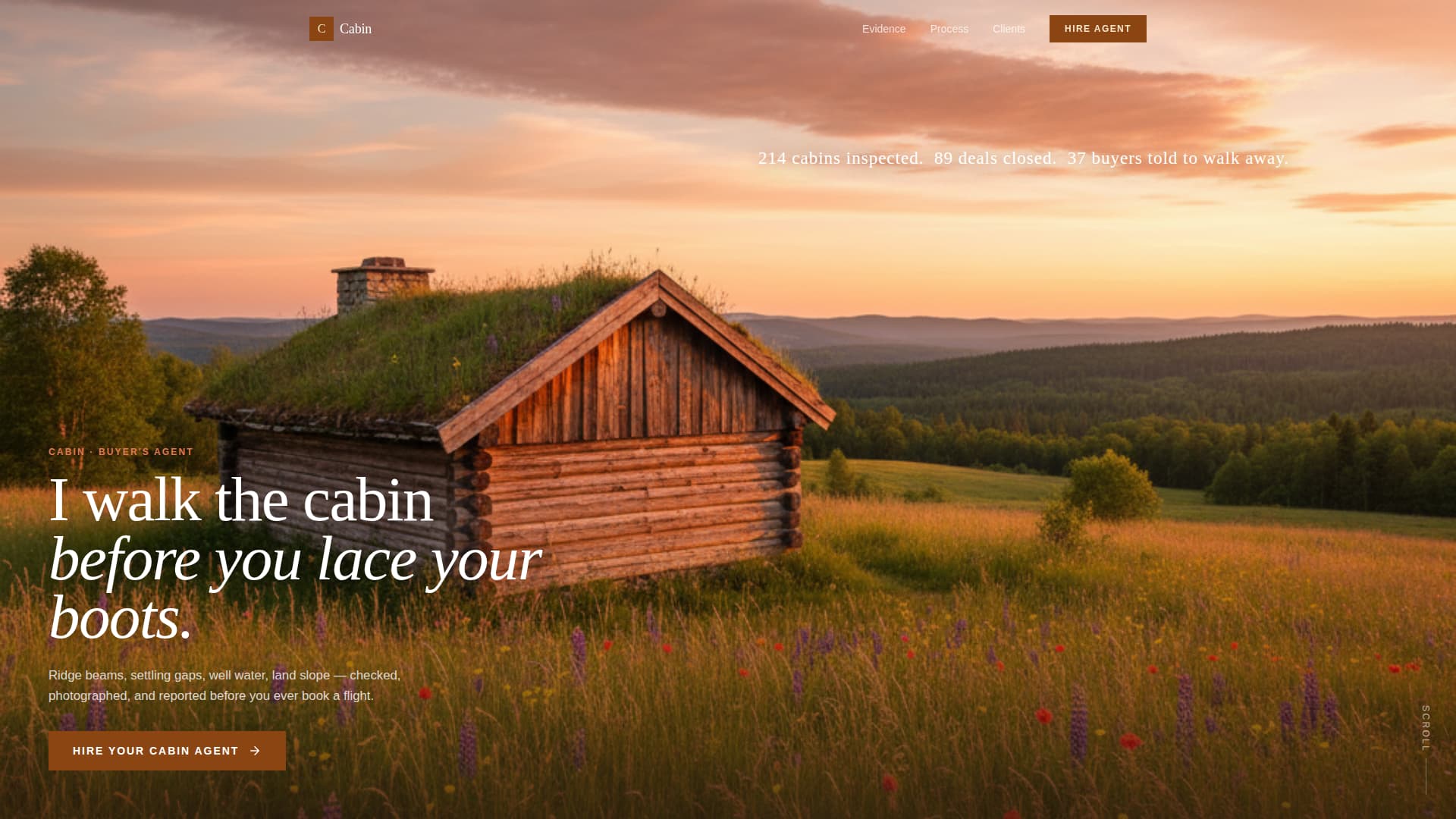Cabin - Trusted Logcabinbuyer Landing Page Template