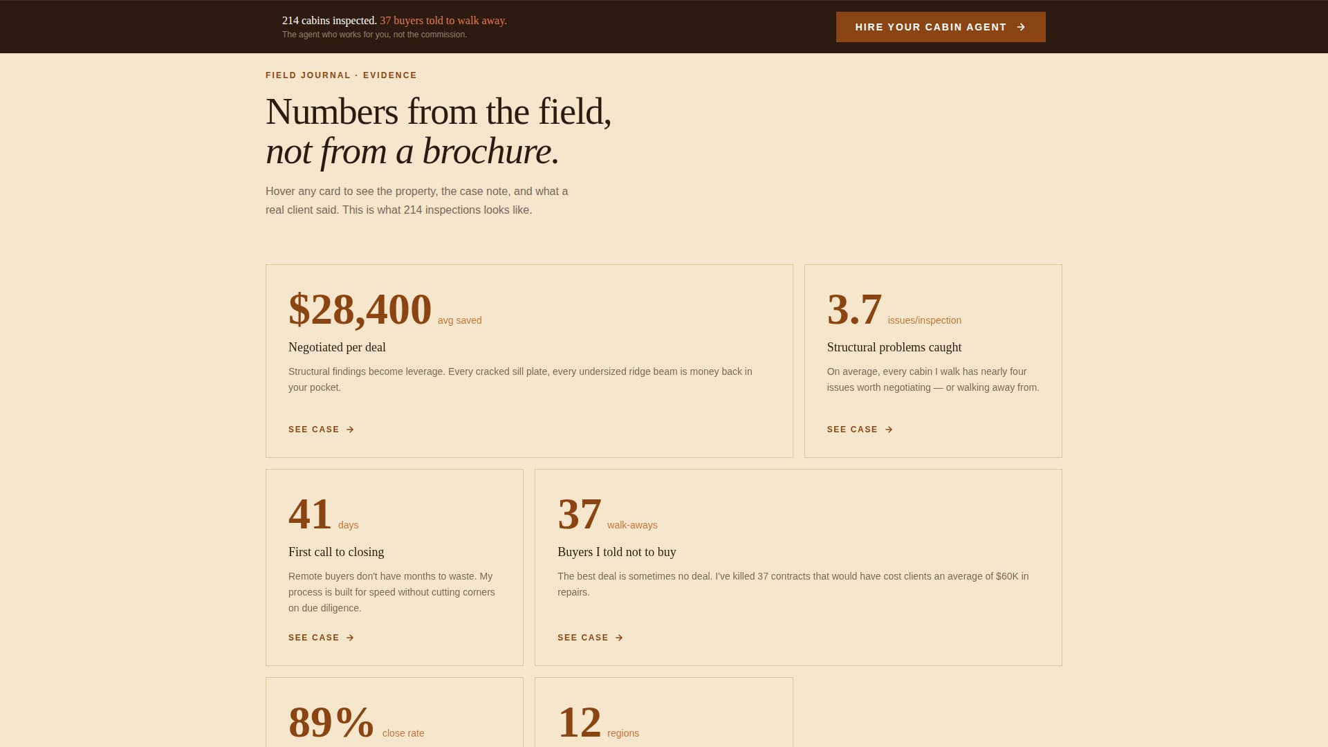 Cabin - Trusted Logcabinbuyer Landing Page Template