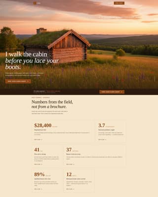 Cabin - Trusted Logcabinbuyer Landing Page Template