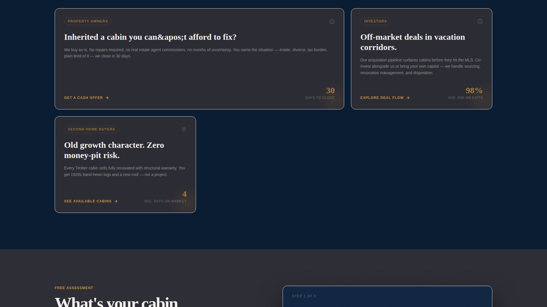 Timber - Transformative Cabinflipper Landing Page Template