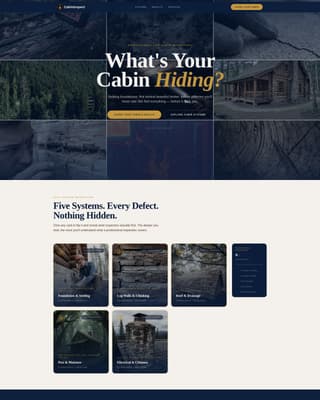Cabininspect - Authoritative Propertyinspection Landing Page Template