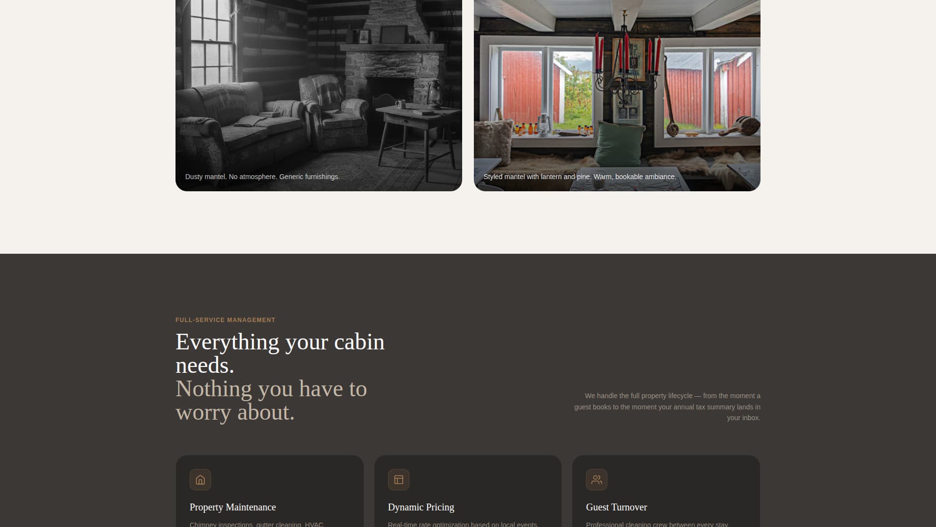 Lodge - Profitable Cabin Landing Page Template