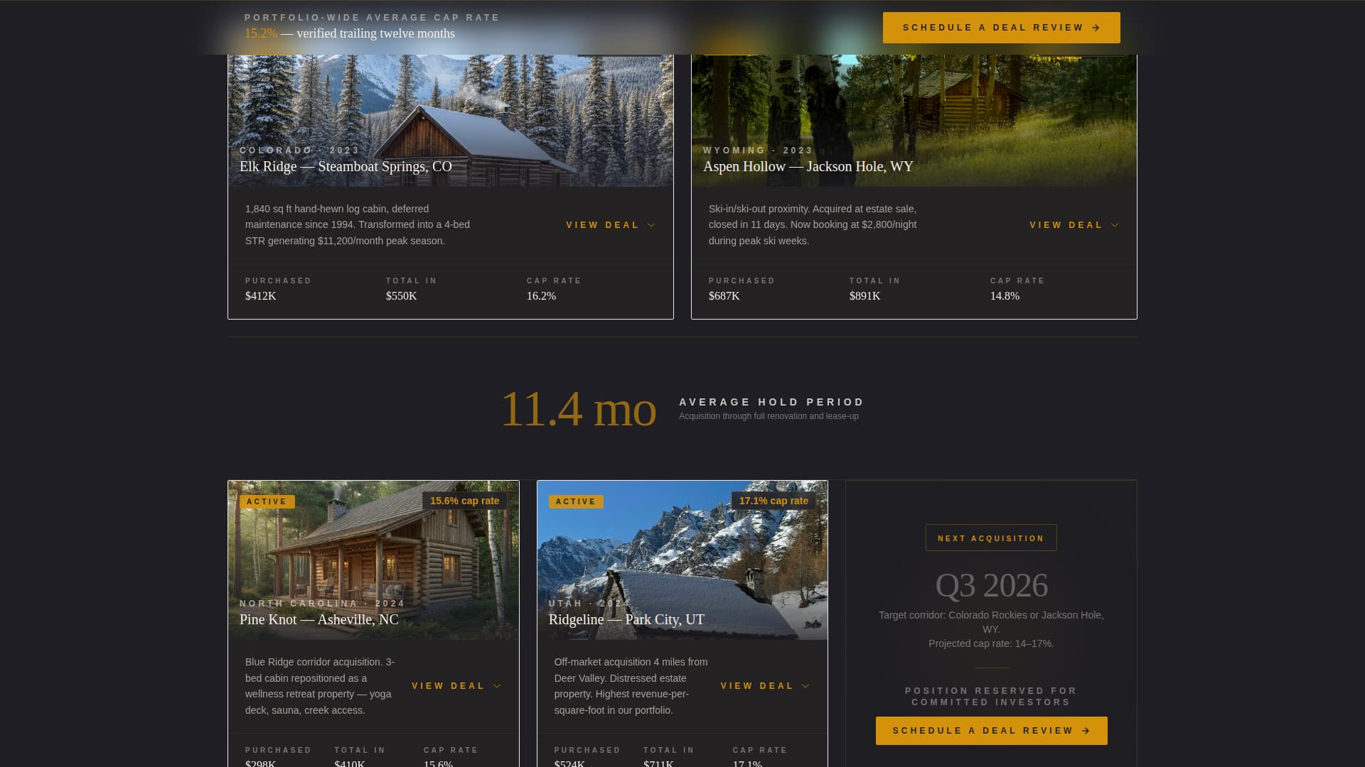 Timber - Precision Cabin Landing Page Template