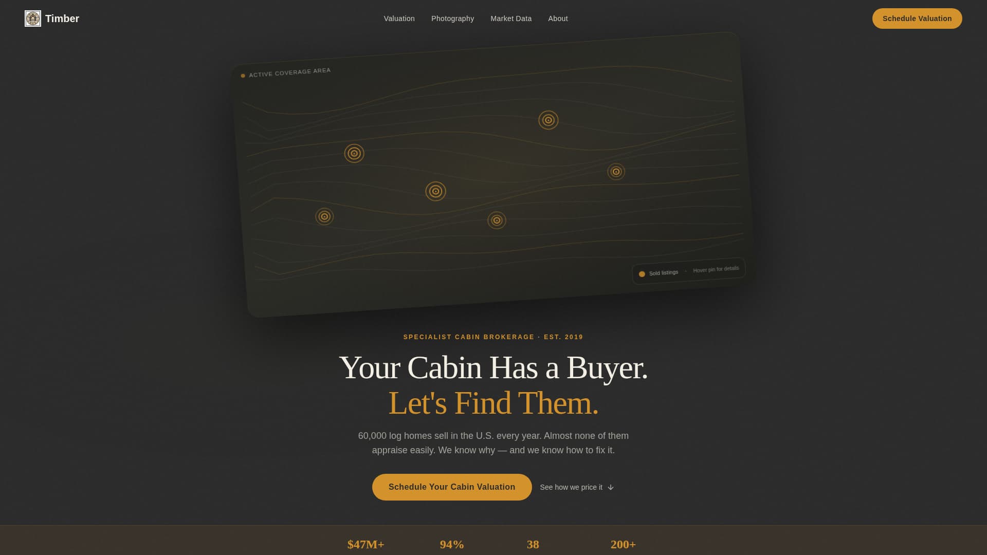 Timber - Specialist Cabin Landing Page Template