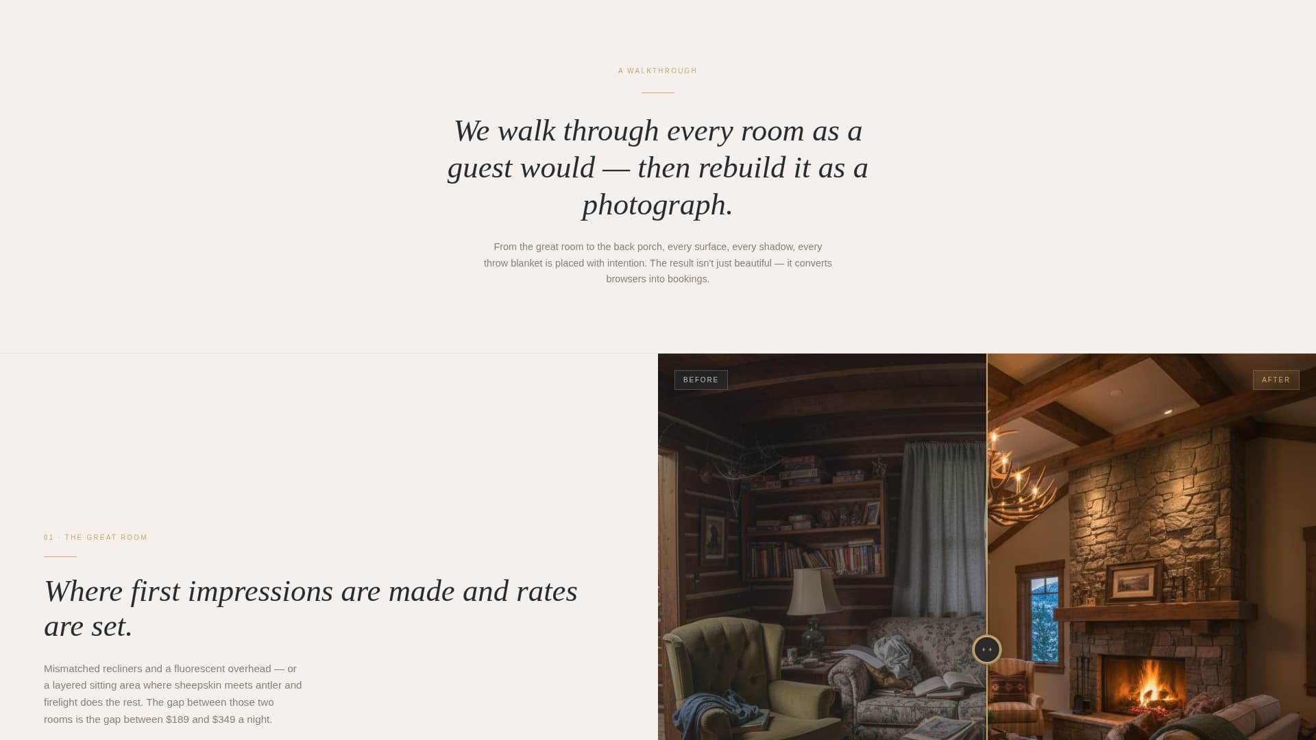 Stagea - Transformative Cabin Landing Page Template