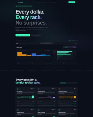 Optimize — Intelligent FinOps Landing Page Template
