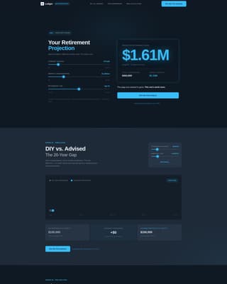 Financial Advisor 404 Error Recovery Website Template