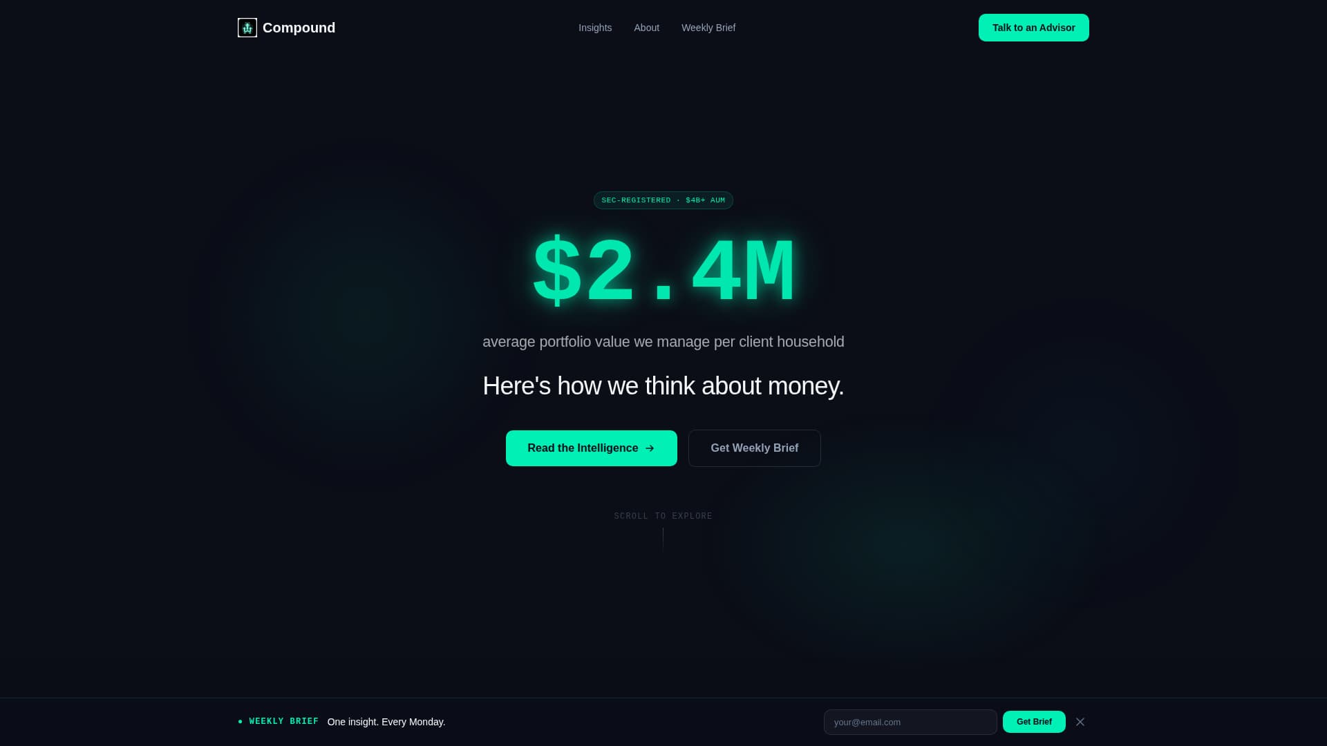 Financial Advisor Blog & Content Platform Website Template