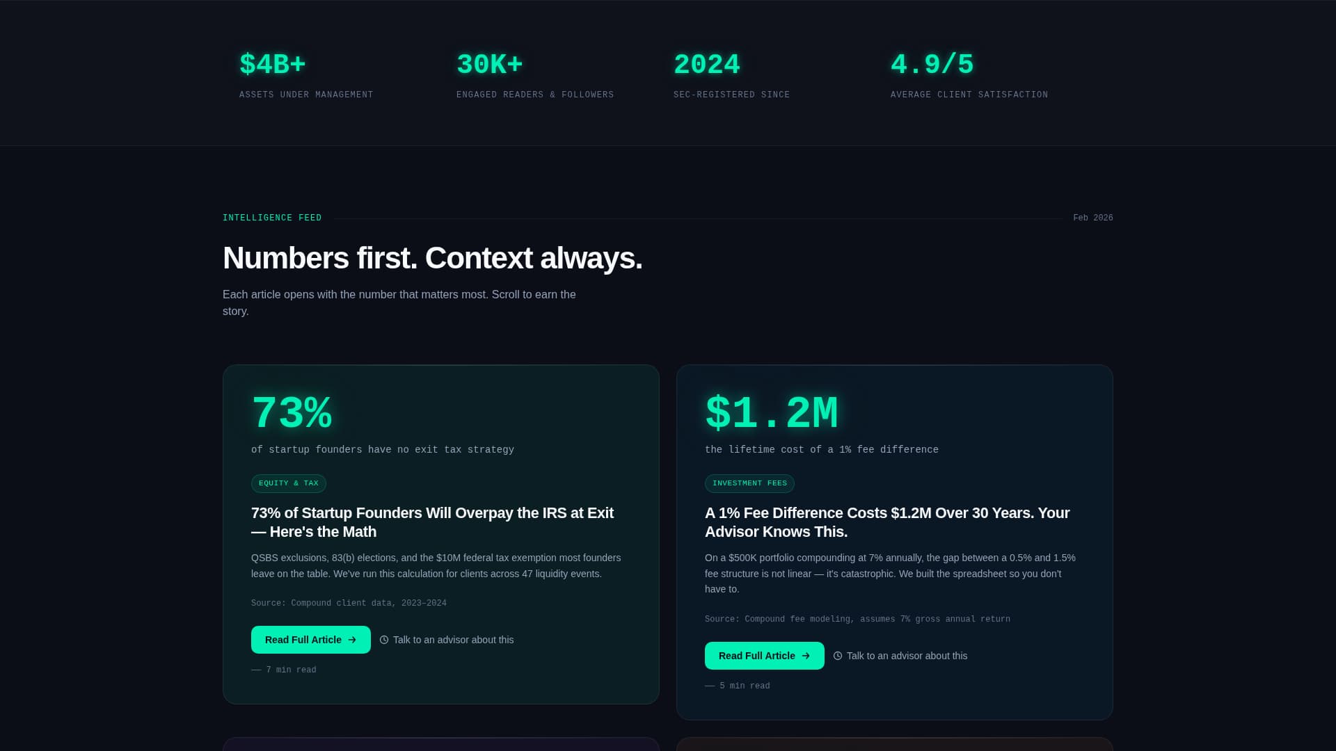 Financial Advisor Blog & Content Platform Website Template