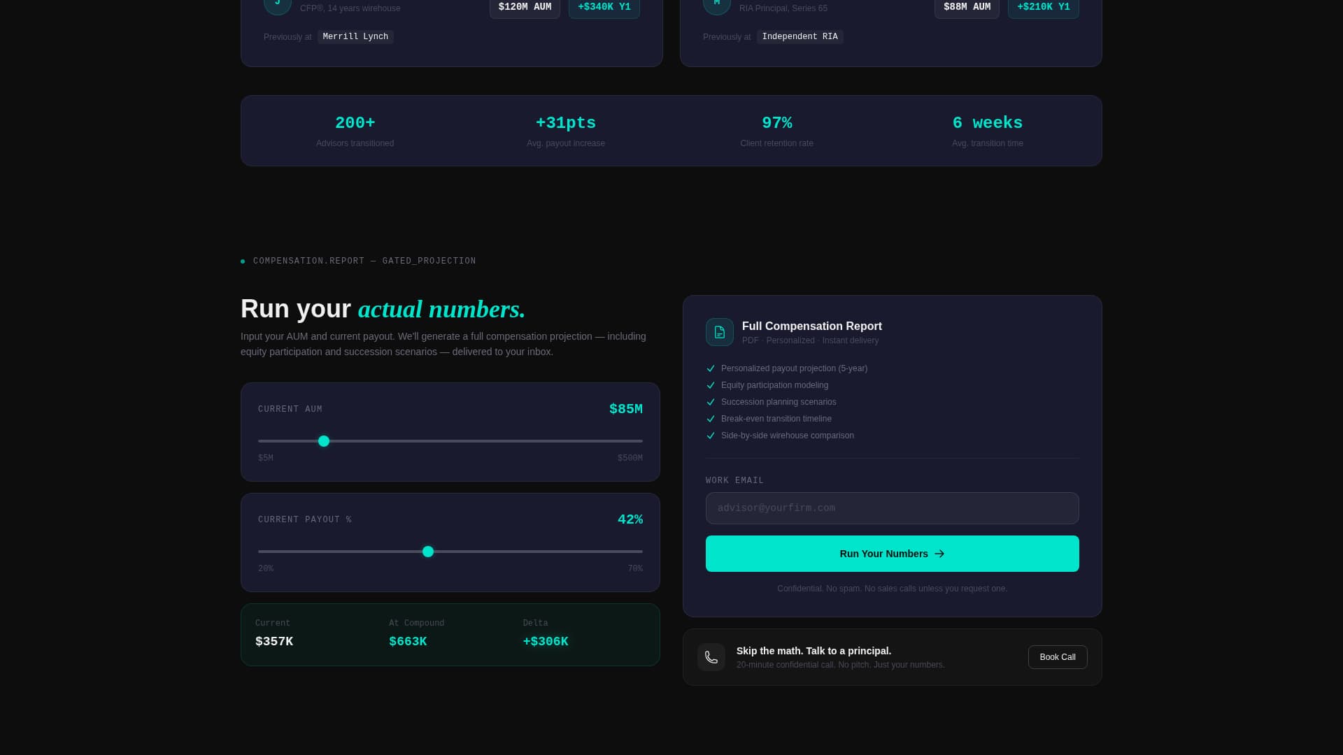 Financial Advisor Recruitment & Compensation Website Template