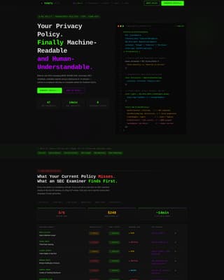 Financial Advisor Compliance & Privacy Policy Website Template
