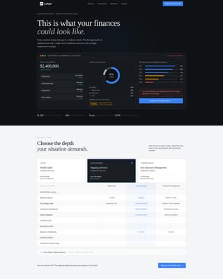 Wealth Advisory Service Tier Comparison Website Template