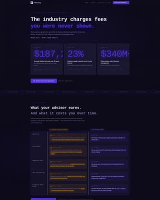 Financial Advisor Terms of Service Comparison Website Template