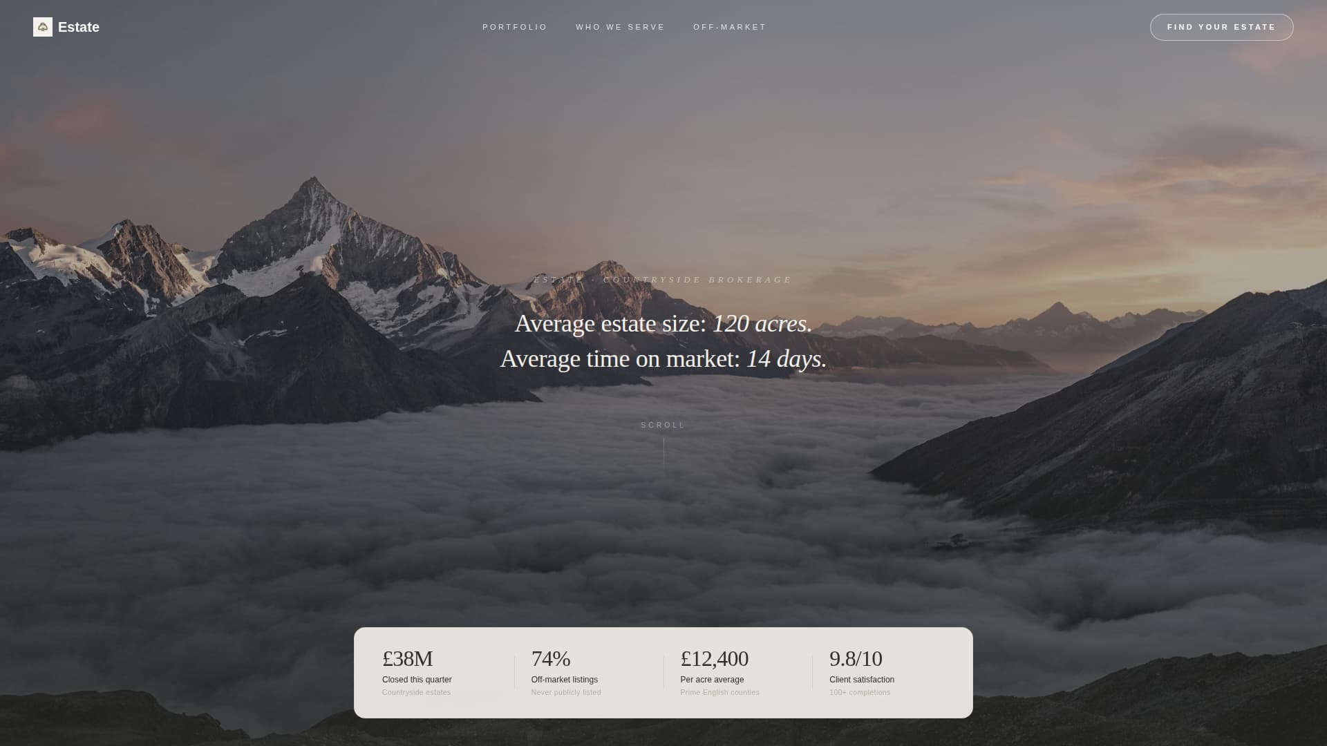 Estate - Prestigious Brokerage Landing Page Template