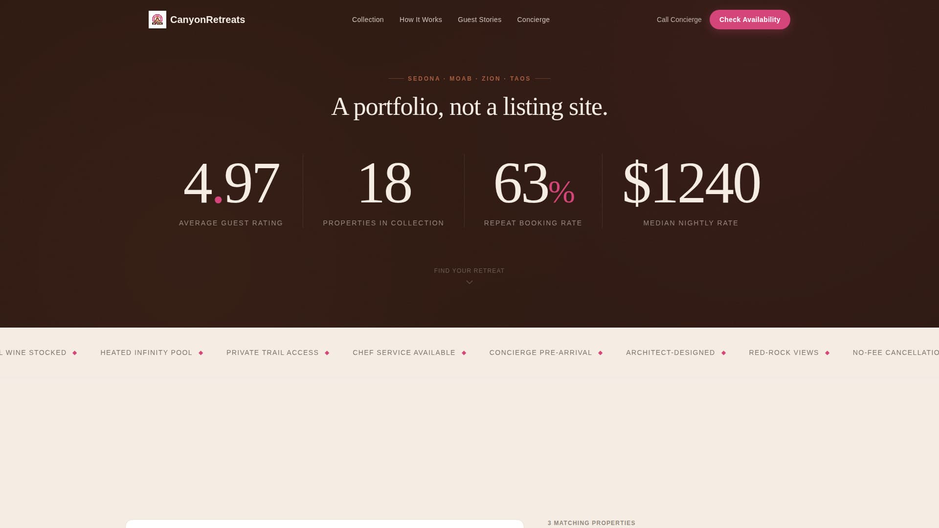 Canyon - Stunning Vacation Landing Page Template
