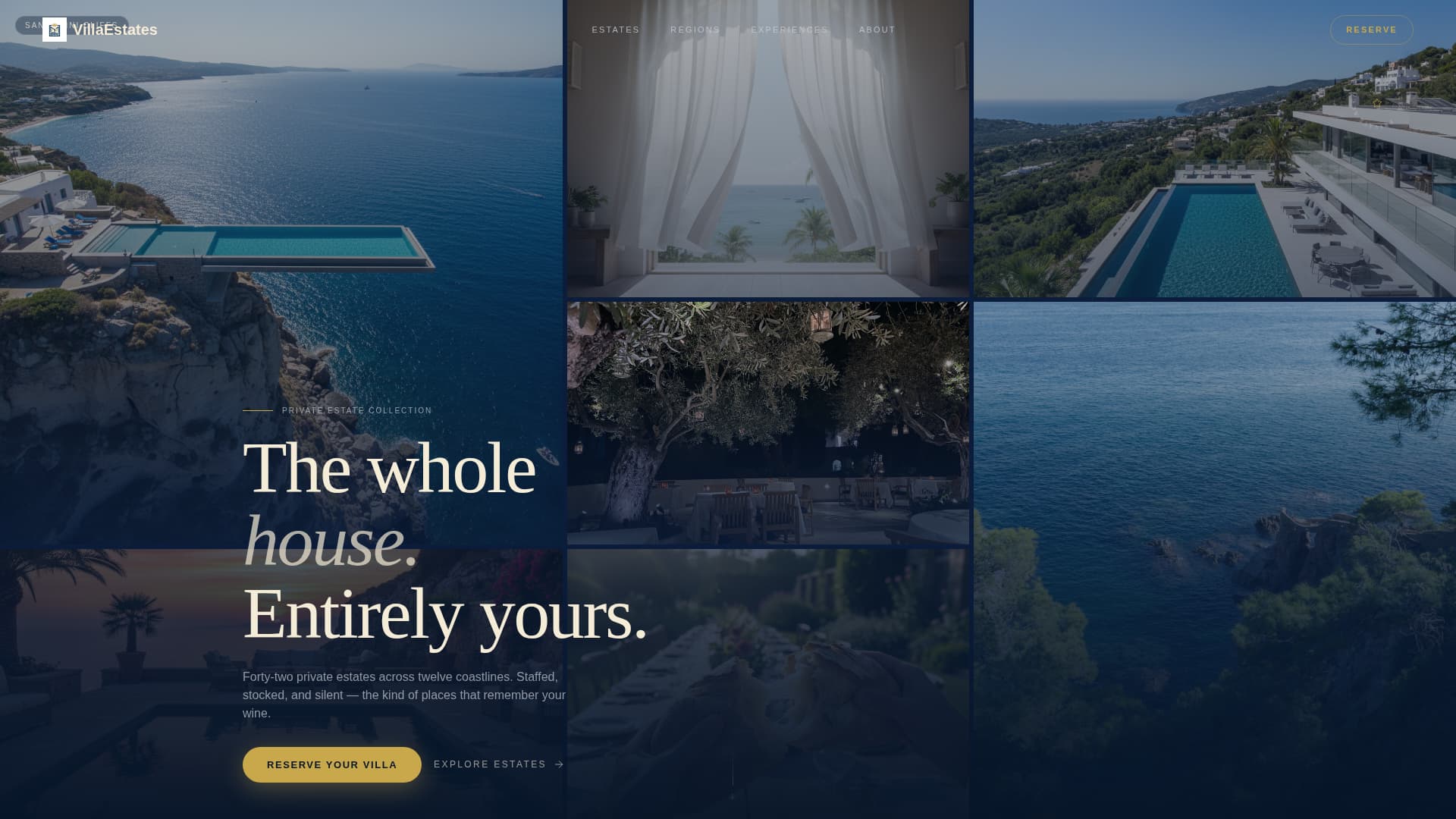 Villaestates - Exclusive Vacationrental Landing Page Template