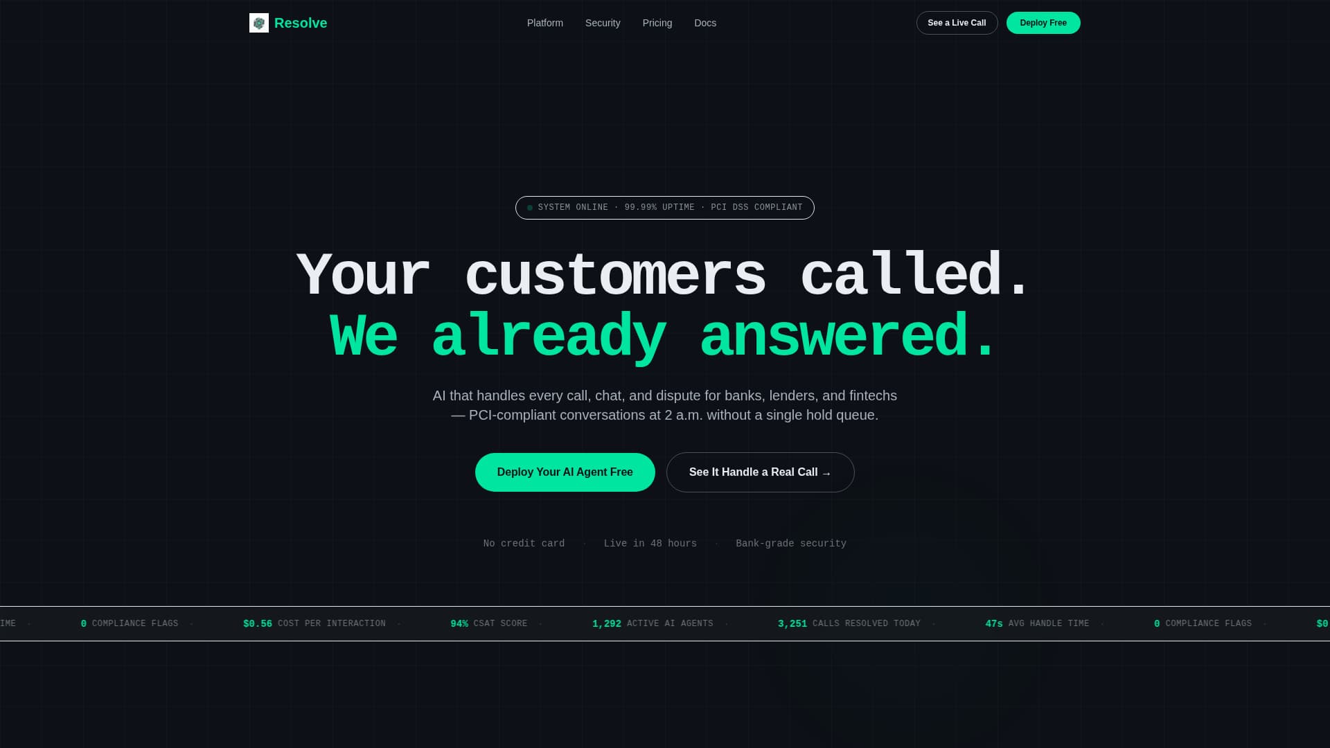 Resolve - Intelligent Fintech Landing Page Template