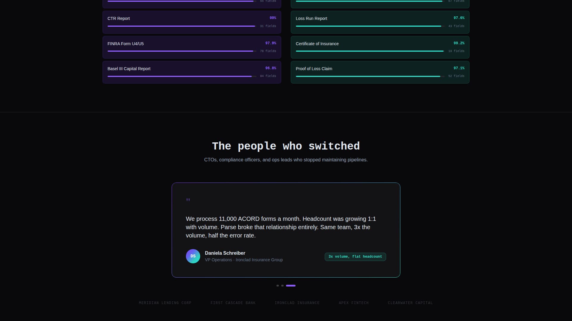 Extract — Document Processing Landing Page Template