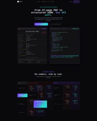 Extract — Document Processing Landing Page Template