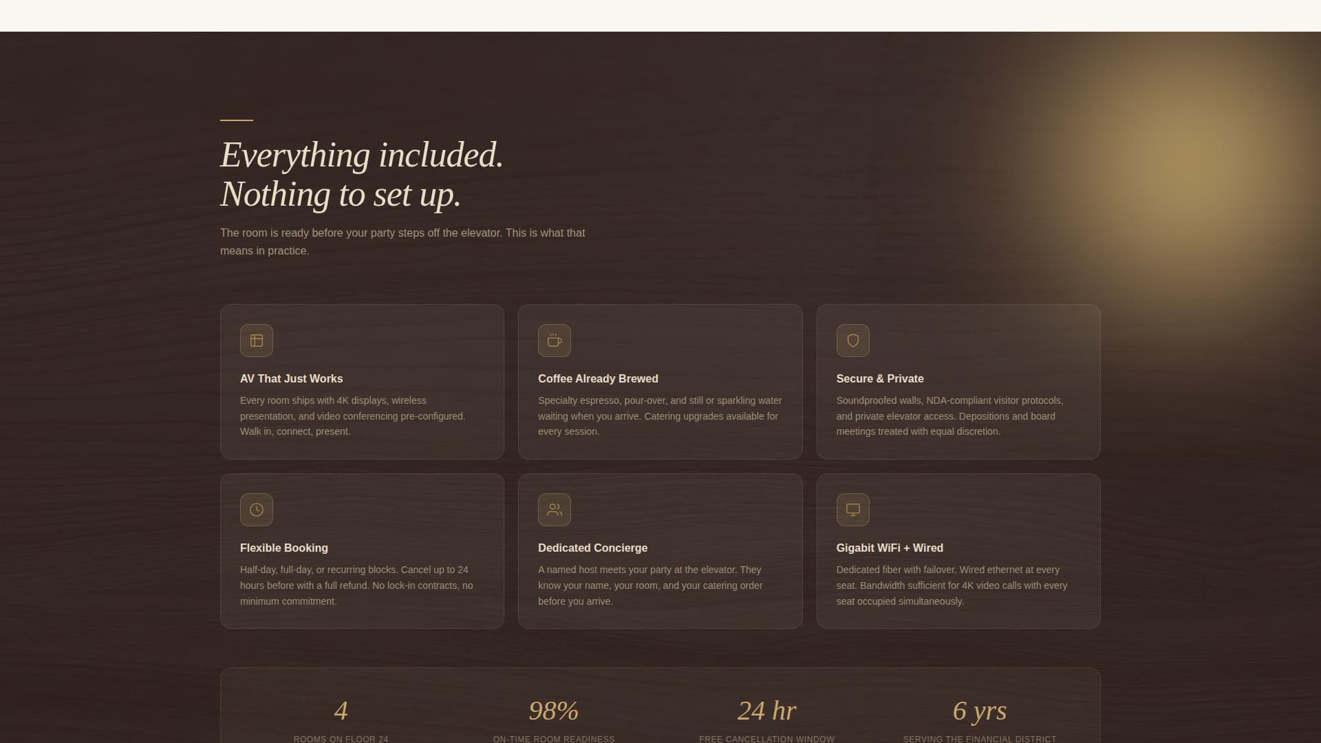 Convene - Executive Meetingroom Landing Page Template