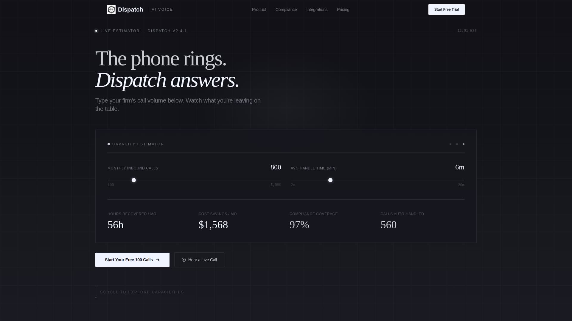 Dispatch - Intelligent Wealth Management Landing Page Template