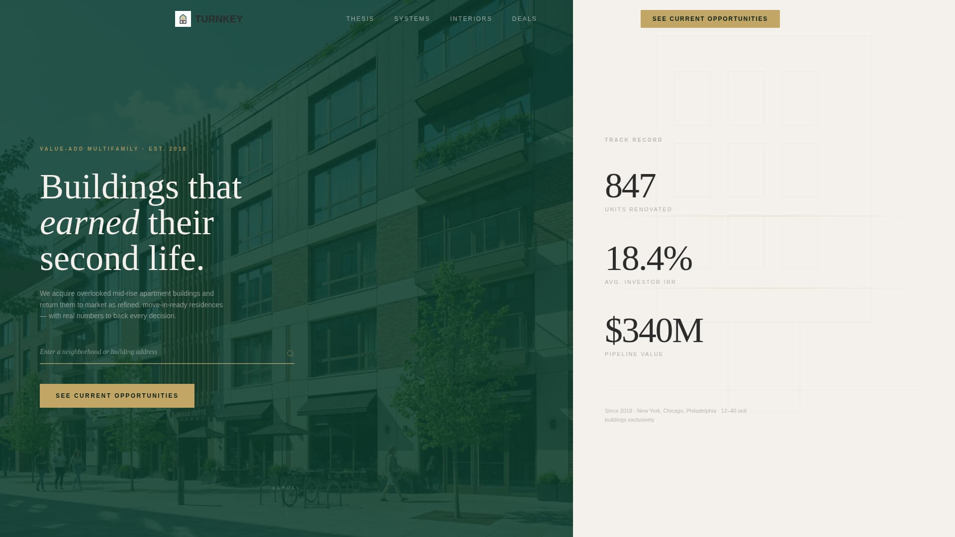 Turnkey - Refined Multifamily Landing Page Template