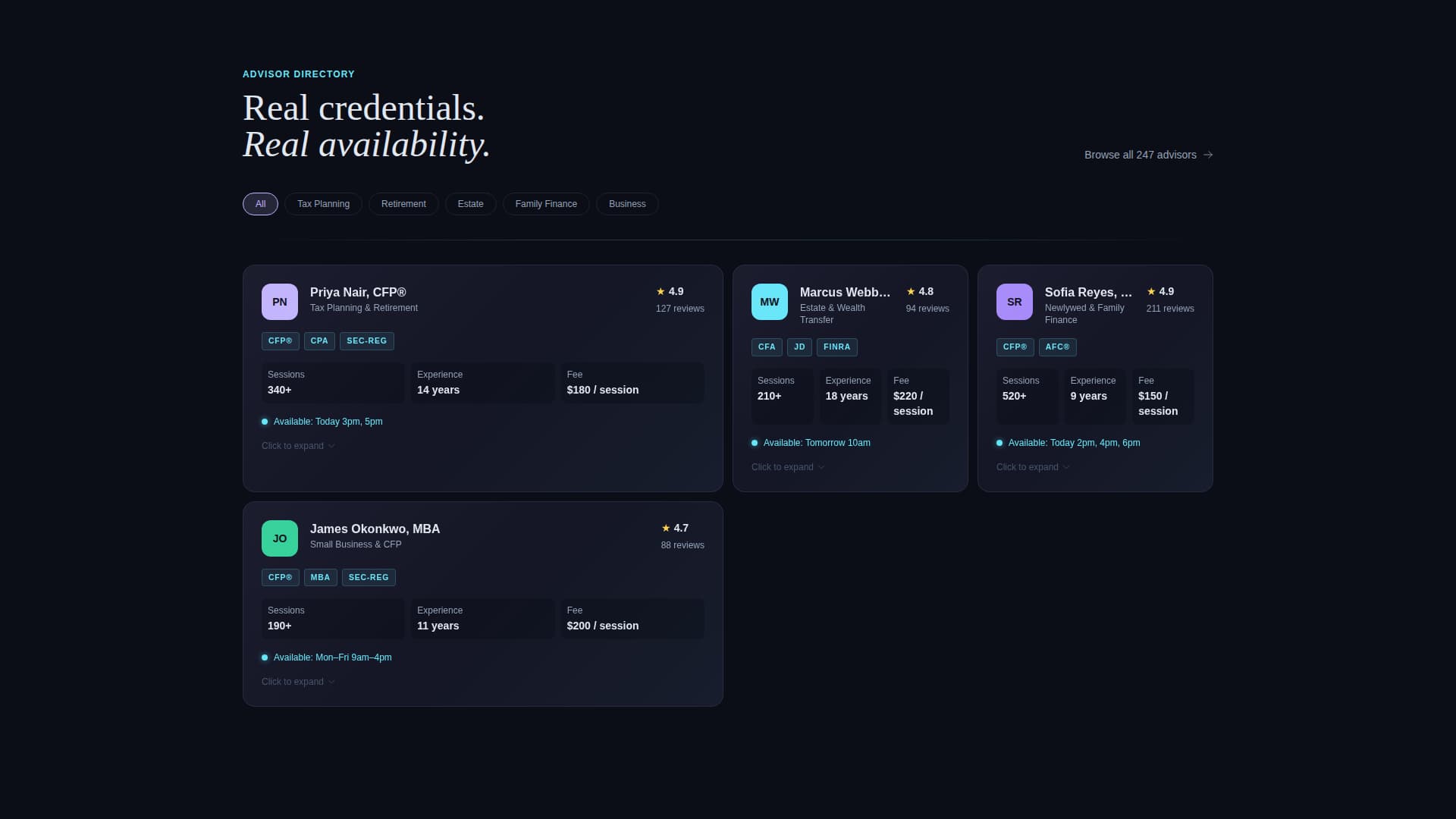 Ledger - Intelligent Advisor Landing Page Template