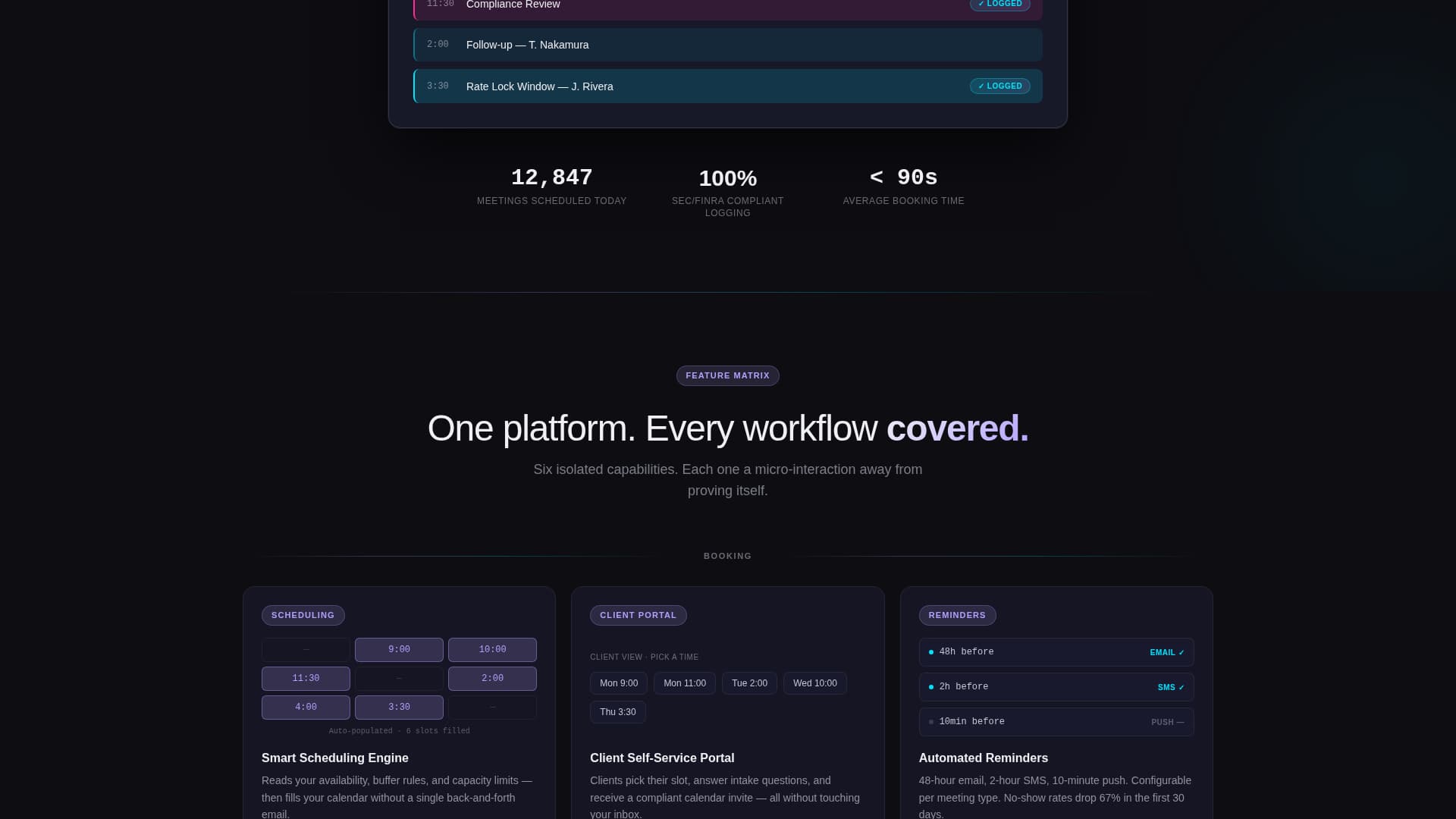 Financial Services Software & SaaS Booking Website Template