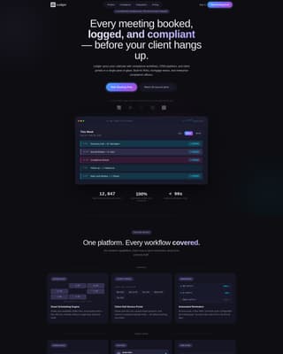 Financial Services Software & SaaS Booking Website Template