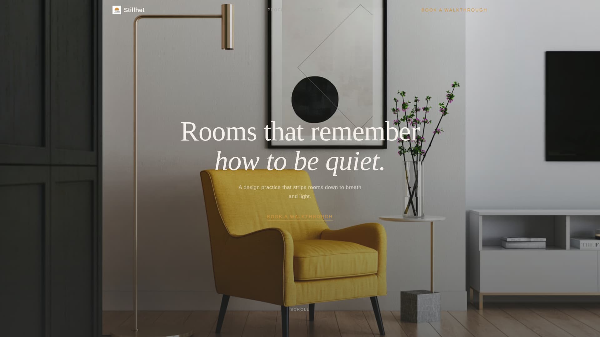 Stillhet - Serene Interiordesign Landing Page Template