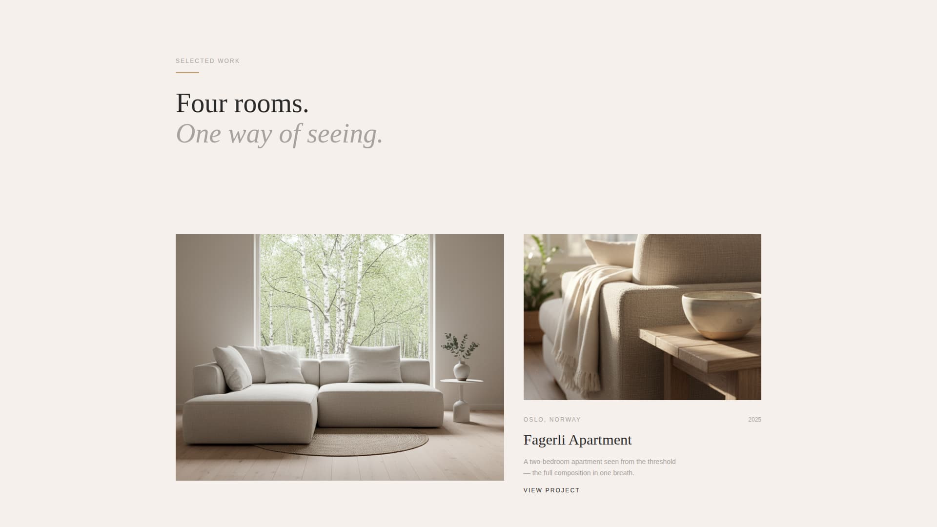 Stillhet - Serene Interiordesign Landing Page Template