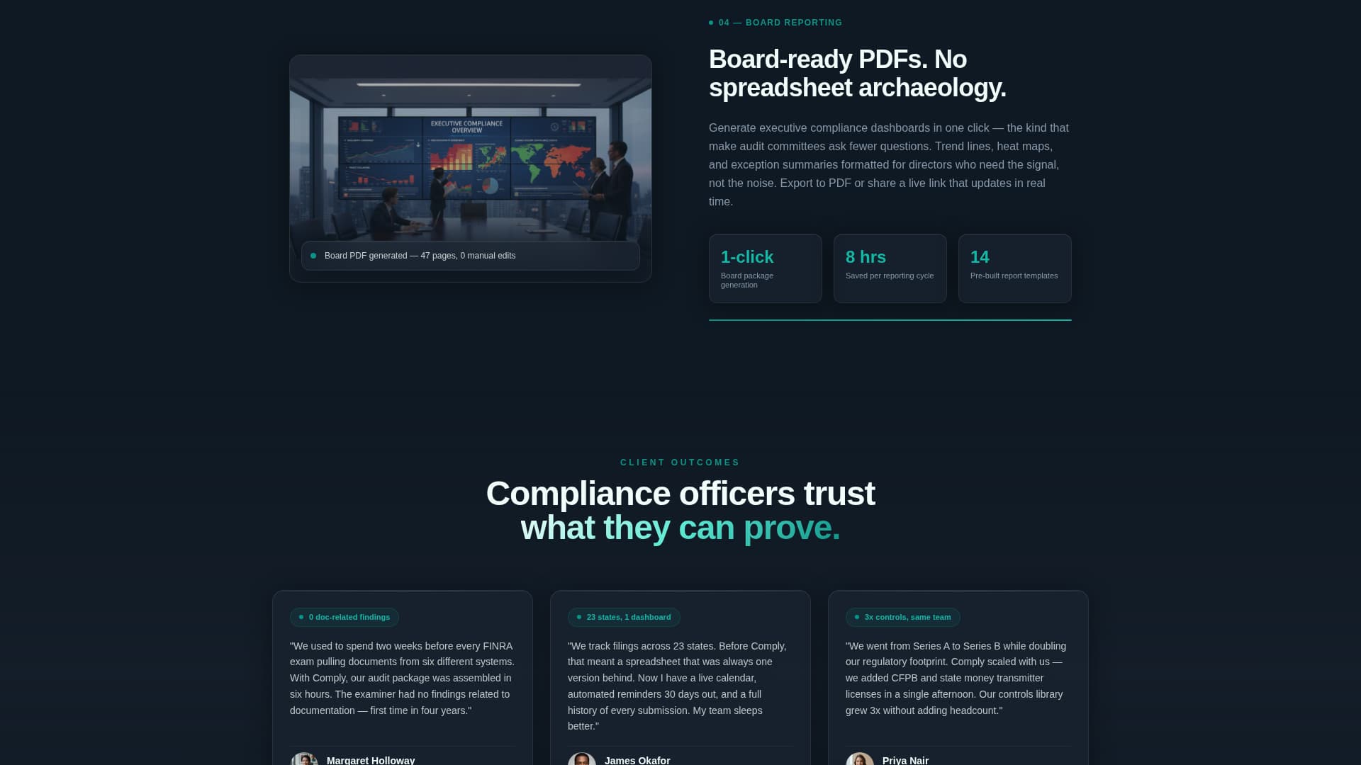 Audit — Compliance Management Landing Page Template
