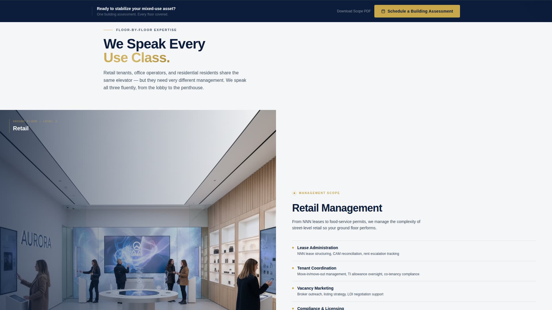 Steward - Commanding Mixeduse Landing Page Template