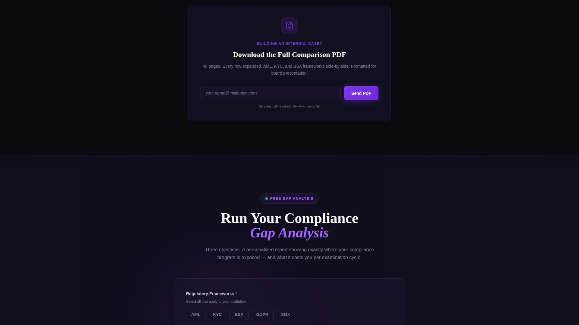 Enforce — Compliance Management Landing Page Template