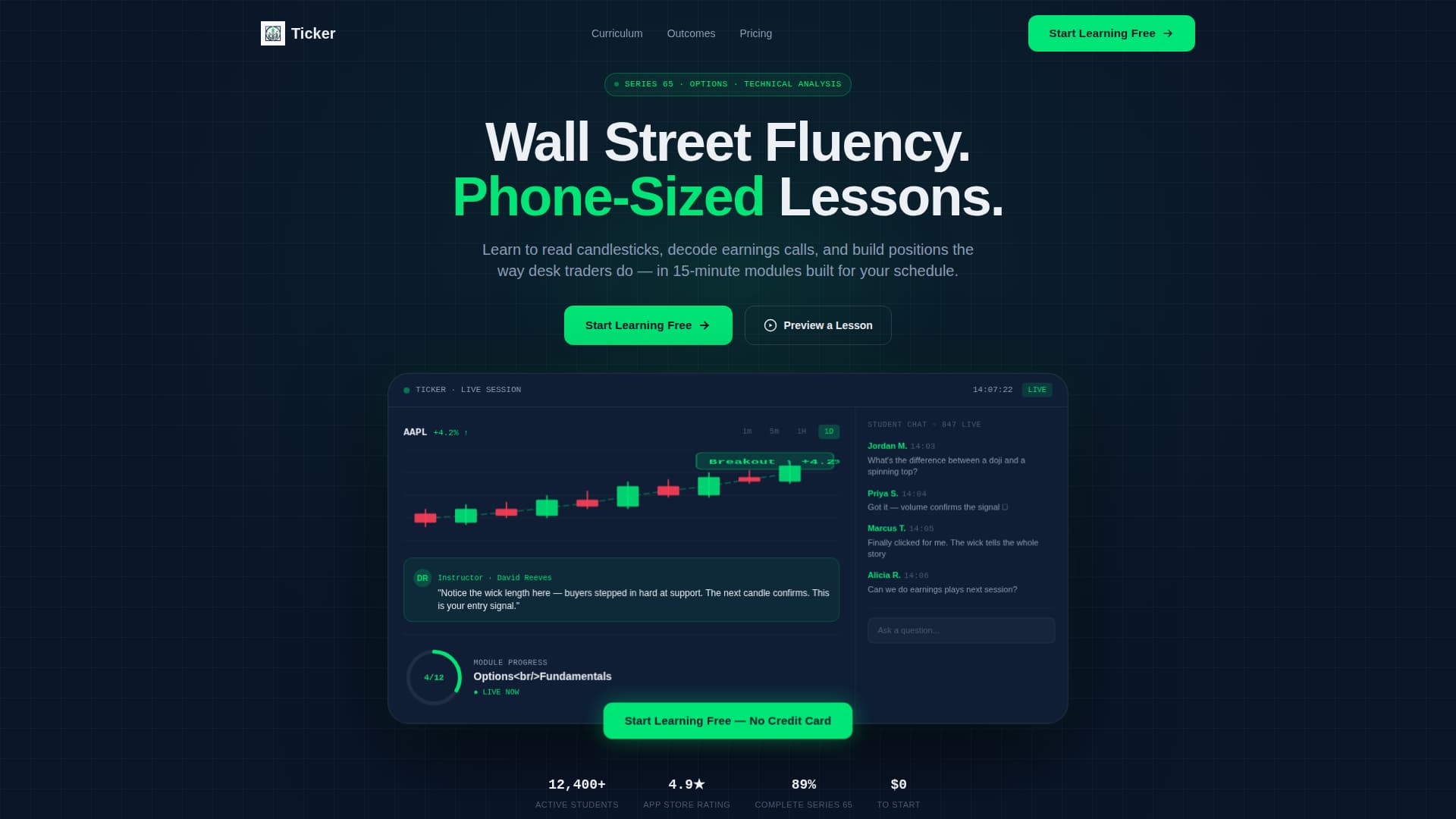 Ticker - Dynamic Trading Landing Page Template