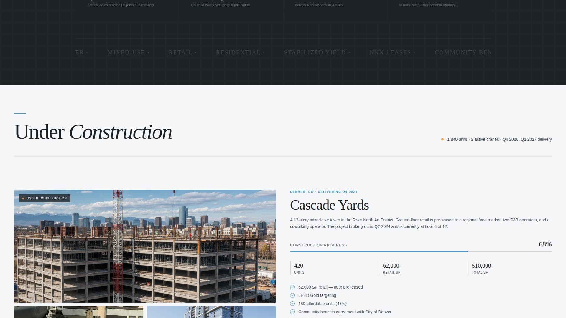 Parcel - Precision Mixeduse Landing Page Template