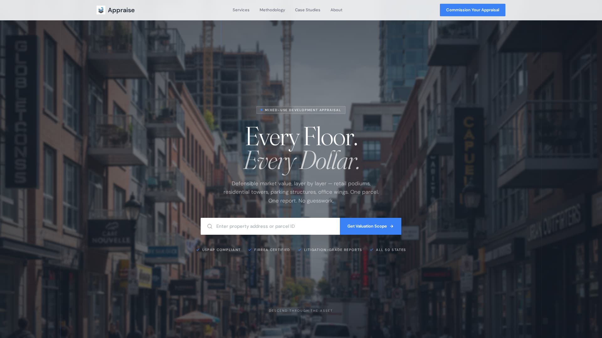 Appraise - Precision Mixeduse Landing Page Template